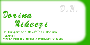 dorina mikeczi business card